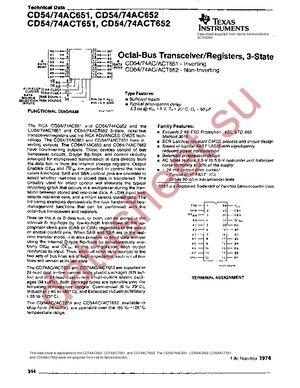 CD74ACT652MG4 datasheet  